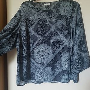 Maurices Mid Length Sleeve Plus Size Sheer Top